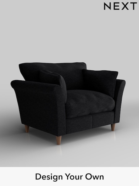 Fine Chenille Easy Clean/Black Hartley Relaxed Sit (W43004) | £925