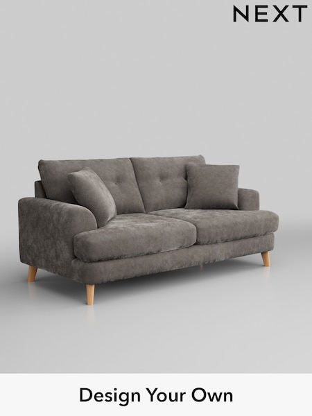 Distressed Velour/French Grey Parker Buttoned Back (W43005) | £1,425