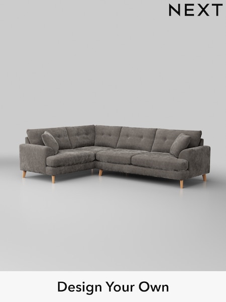 Distressed Velour/French Grey Parker Buttoned Back (W43005) | £2,475