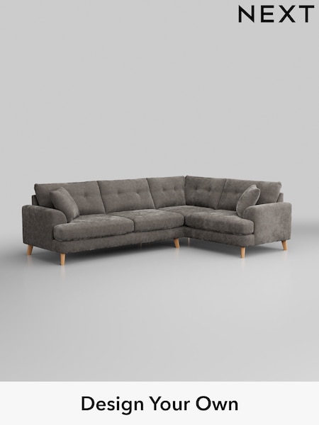 Distressed Velour/French Grey Parker Buttoned Back (W43005) | £2,475