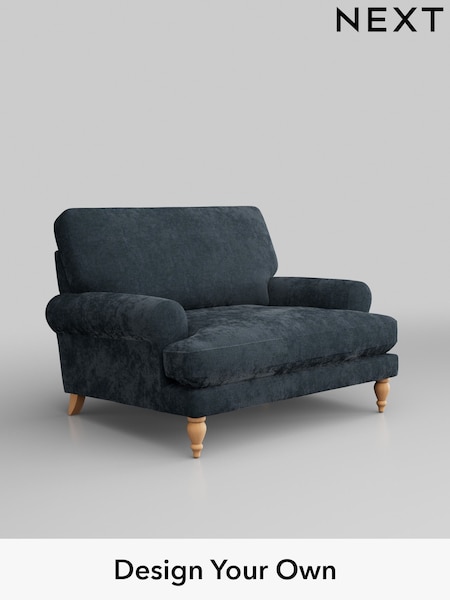 Distressed Velour/Midnight Blue Erin Deep Relaxed Sit (W43007) | £975