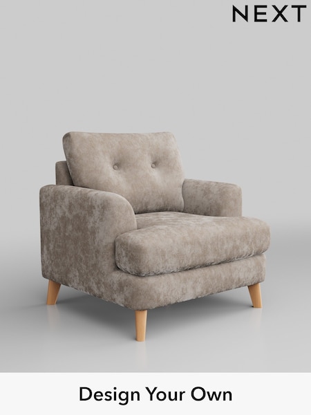 Distressed Velour/Mid Natural Parker Buttoned Back (W43009) | £925