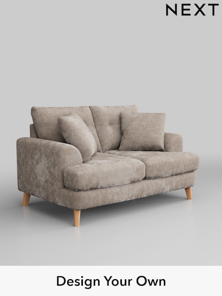 Distressed Velour/Mid Natural Parker Buttoned Back (W43009) | £1,225