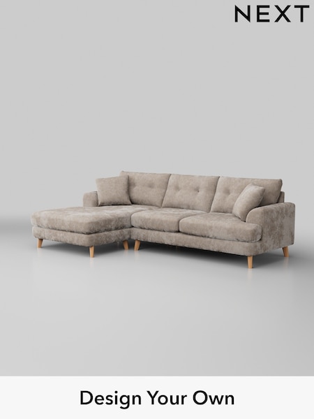 Distressed Velour/Mid Natural Parker Buttoned Back (W43009) | £2,350