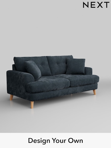 Distressed Velour/Midnight Blue Parker Buttoned Back (W43010) | £1,425
