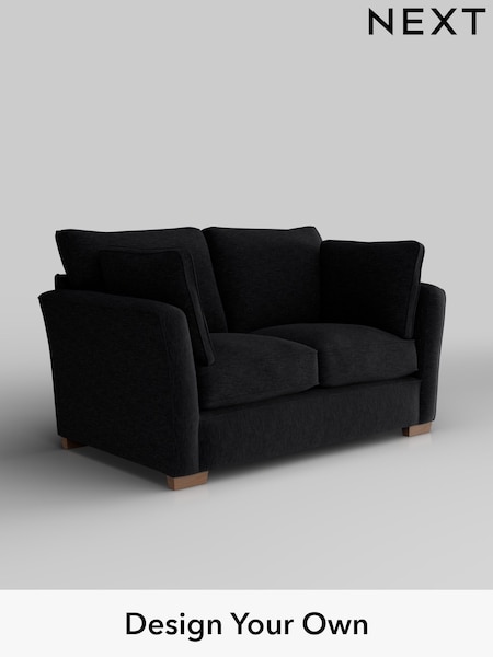 Fine Chenille Easy Clean/Black Heath Highback (W43011) | £1,025