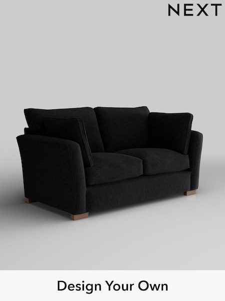 Fine Chenille Easy Clean/Black Heath Highback (W43011) | £1,125