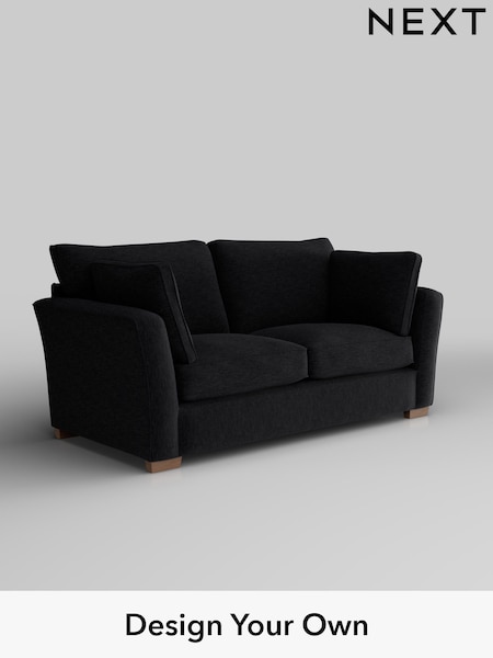 Fine Chenille Easy Clean/Black Heath Highback (W43011) | £1,225