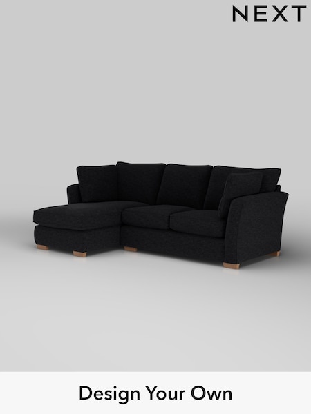 Fine Chenille Easy Clean/Black Heath Highback (W43011) | £1,899