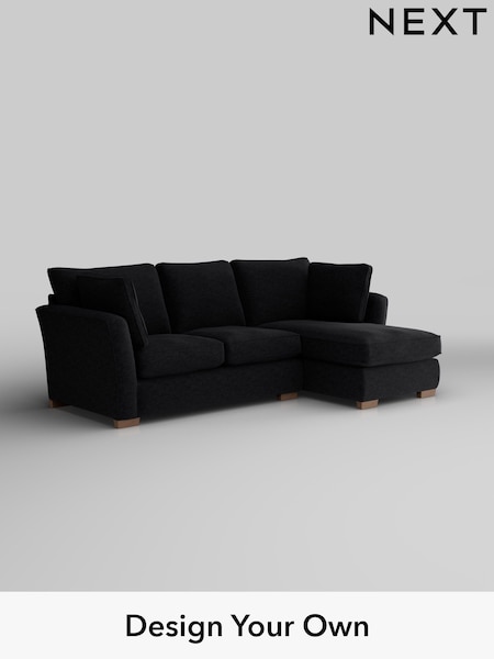 Fine Chenille Easy Clean/Black Heath Highback (W43011) | £1,899