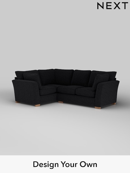 Fine Chenille Easy Clean/Black Heath Highback (W43011) | £2,050