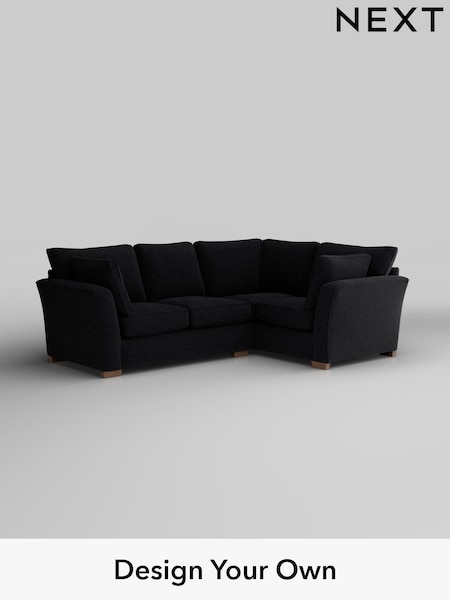 Fine Chenille Easy Clean/Black Heath Highback (W43011) | £2,050