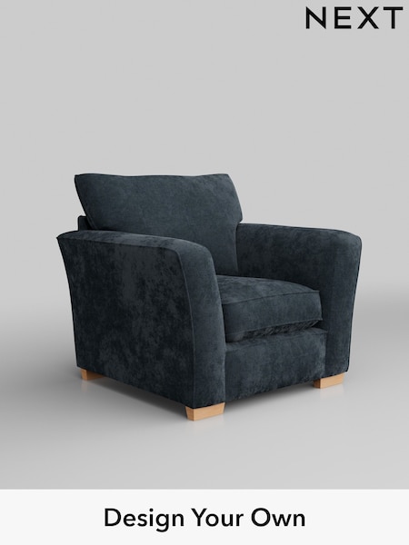Distressed Velour/Midnight Blue Heath Highback (W43015) | £750
