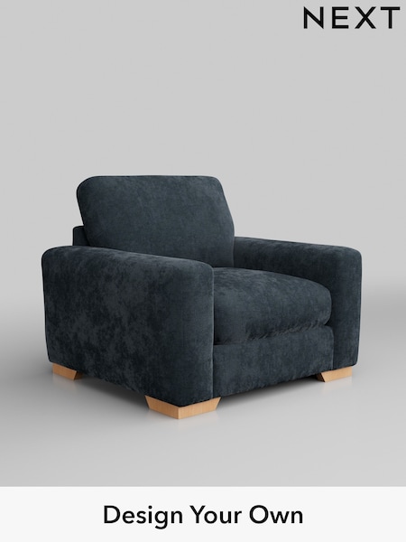 Distressed Velour/Midnight Blue Houghton Deep Relaxed Sit (W43019) | £925