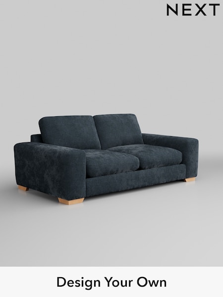 Distressed Velour/Midnight Blue Houghton Deep Relaxed Sit (W43019) | £1,425