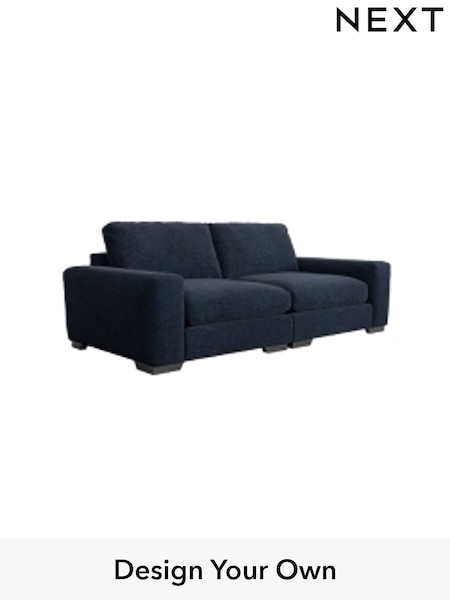 Distressed Velour/Midnight Blue Houghton Deep Relaxed Sit (W43019) | £1,525