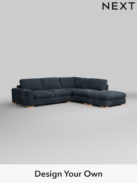 Distressed Velour/Midnight Blue Houghton Deep Relaxed Sit (W43019) | £2,675