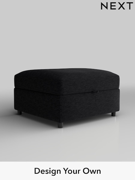 Fine Chenille Easy Clean/Black Parker Platform (W43023) | £499