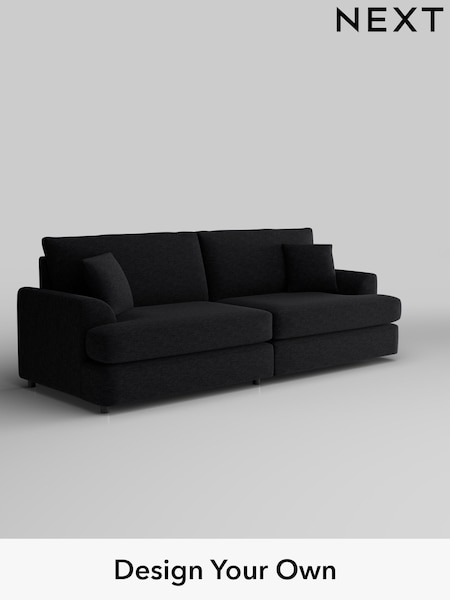 Fine Chenille Easy Clean/Black Parker Platform (W43023) | £1,475