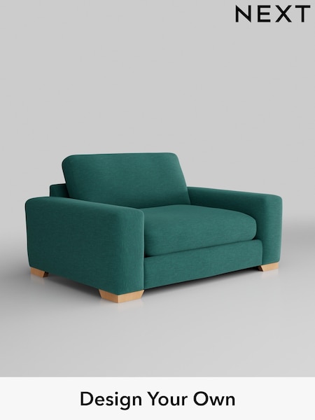 Fine Chenille Easy Clean/Dark Juniper Green Houghton Deep Relaxed Sit (W43029) | £1,225
