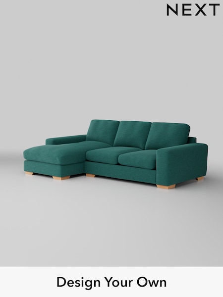 Fine Chenille Easy Clean/Dark Juniper Green Houghton Deep Relaxed Sit (W43029) | £2,125