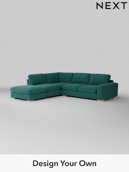 Fine Chenille Easy Clean/Dark Juniper Green Houghton Deep Relaxed Sit (W43029) | £2,625