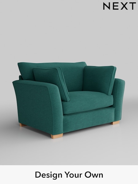 Fine Chenille Easy Clean/Dark Juniper Green Heath Highback (W43037) | £850