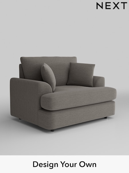 Fine Chenille Easy Clean/Dark Smoke Grey Parker Platform (W43039) | £975
