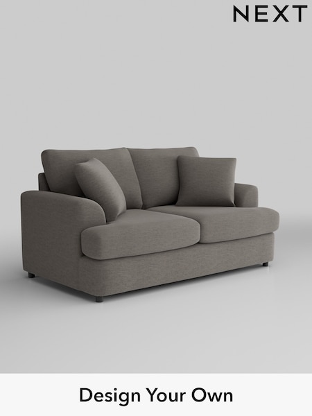 Fine Chenille Easy Clean/Dark Smoke Grey Parker Platform (W43039) | £1,175