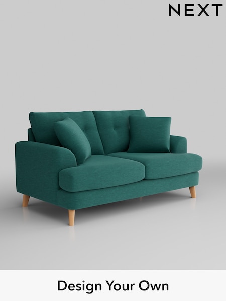 Fine Chenille Easy Clean/Dark Juniper Green Parker Buttoned Back (W43041) | £1,325