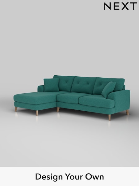 Fine Chenille Easy Clean/Dark Juniper Green Parker Buttoned Back (W43041) | £2,199