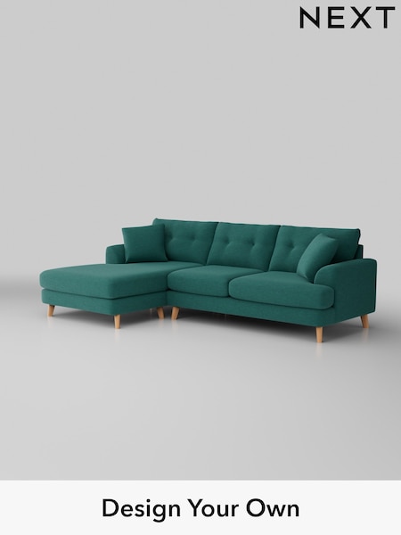 Fine Chenille Easy Clean/Dark Juniper Green Parker Buttoned Back (W43041) | £2,350