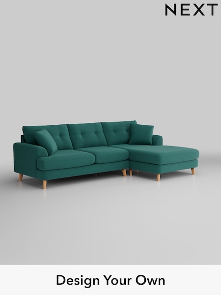 Fine Chenille Easy Clean/Dark Juniper Green Parker Buttoned Back (W43041) | £2,350
