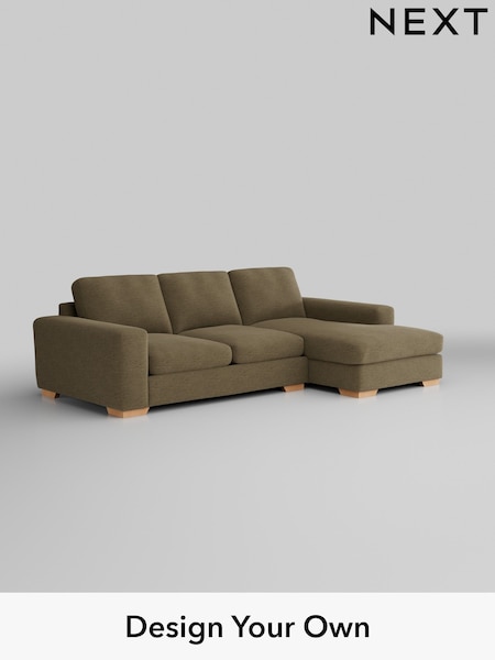 Fine Chenille Easy Clean/Dark Moss Green Houghton Deep Sit (W43042) | £2,050