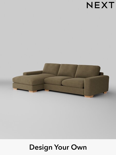 Fine Chenille Easy Clean/Dark Moss Green Houghton Deep Sit (W43042) | £2,250