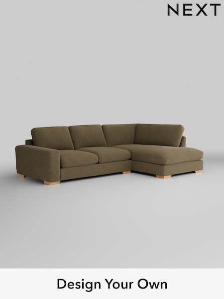 Fine Chenille Easy Clean/Dark Moss Green Houghton Deep Sit (W43042) | £2,199