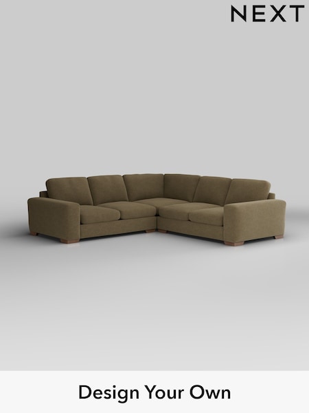 Fine Chenille Easy Clean/Dark Moss Green Houghton Deep Sit (W43042) | £2,775
