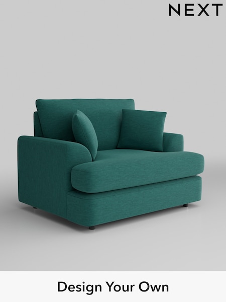 Fine Chenille Easy Clean/Dark Juniper Green Parker Platform (W43045) | £975