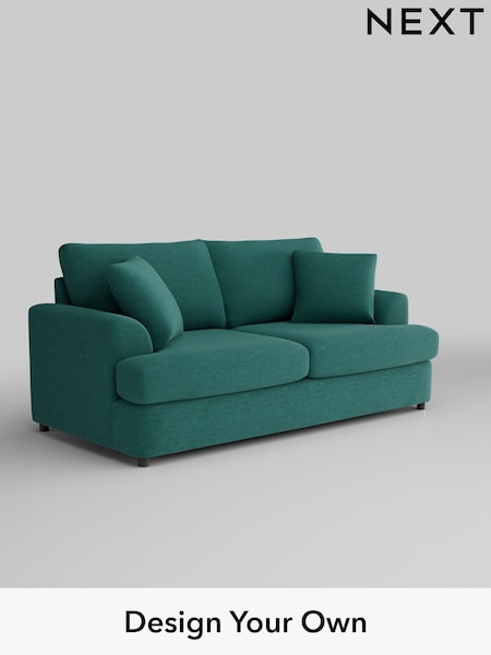 Fine Chenille Easy Clean/Dark Juniper Green Parker Platform (W43045) | £1,275