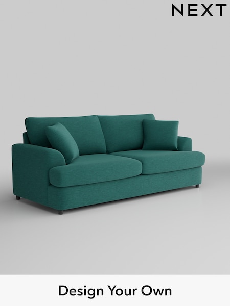 Fine Chenille Easy Clean/Dark Juniper Green Parker Platform (W43045) | £1,375