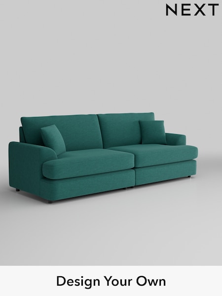 Fine Chenille Easy Clean/Dark Juniper Green Parker Platform (W43045) | £1,475