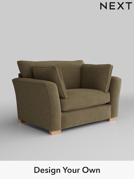 Fine Chenille Easy Clean/Dark Moss Green Heath Highback (W43046) | £850