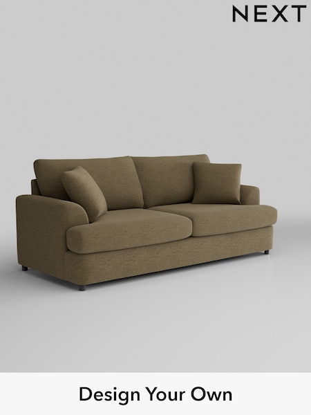 Fine Chenille Easy Clean/Dark Moss Green Parker Platform (W43047) | £1,375