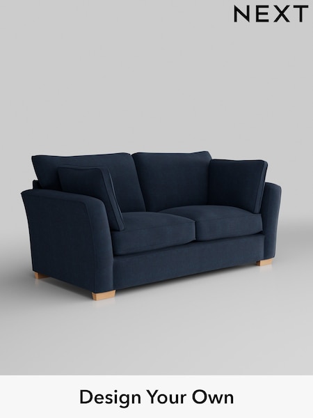 Fine Chenille Easy Clean/Dark Navy Blue Heath Highback (W43050) | £1,225