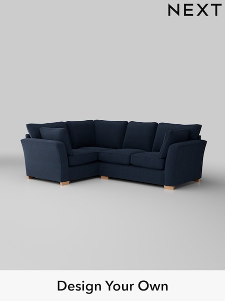 Fine Chenille Easy Clean/Dark Navy Blue Heath Highback (W43050) | £2,050