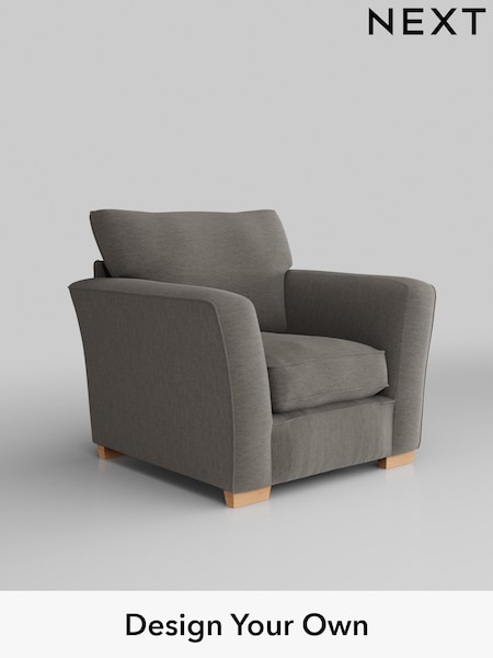 Fine Chenille Easy Clean/Dark Smoke Grey Heath Highback (W43051) | £750