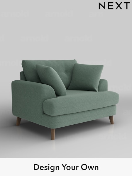 Fine Chenille Easy Clean/Light Forest Green Parker Buttoned Back (W43052) | £1,025