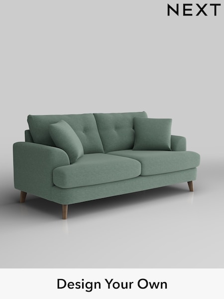 Fine Chenille Easy Clean/Light Forest Green Parker Buttoned Back (W43052) | £1,425