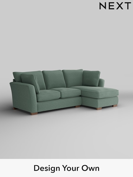 Fine Chenille Easy Clean/Light Forest Green Heath Highback (W43053) | £1,899
