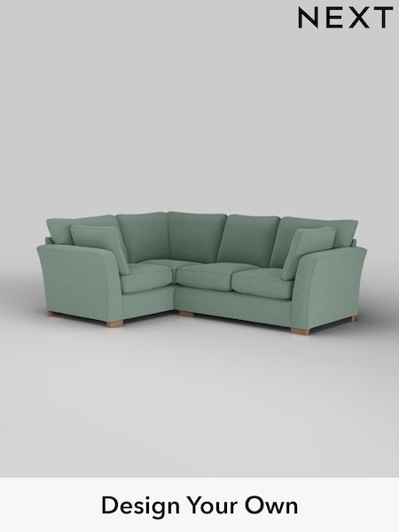 Fine Chenille Easy Clean/Light Forest Green Heath Highback (W43053) | £2,050